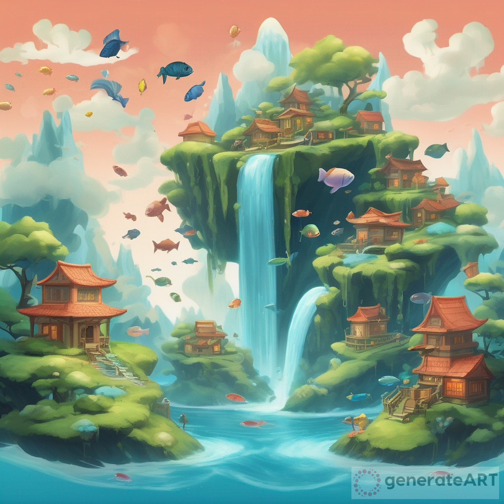 Whimsical Landscape Design: Floating Islands, Cloud Waterfall & Air ...