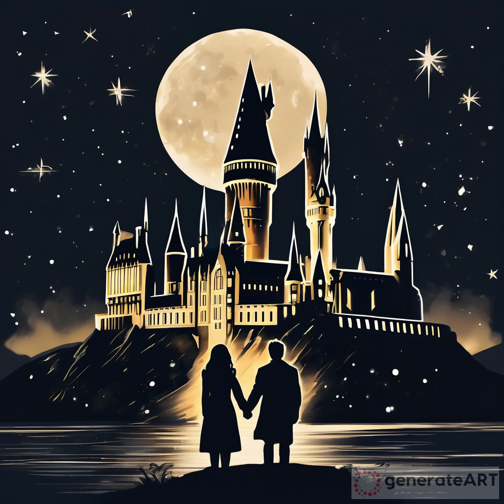 Love under Shooting Stars: Hermione Granger and Draco Malfoy at Hogwarts Castle