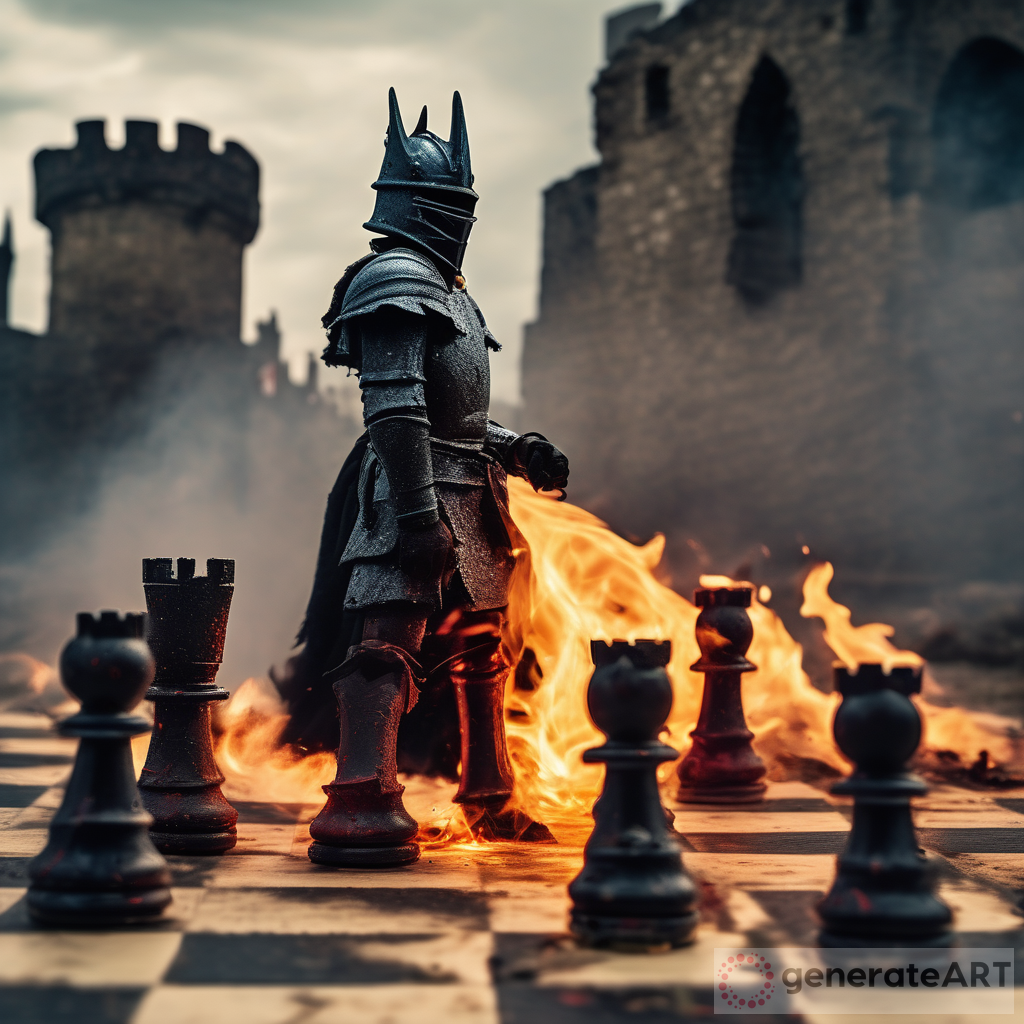 Fierce Battle on a Chessboard: Black Knight vs. White Bishop