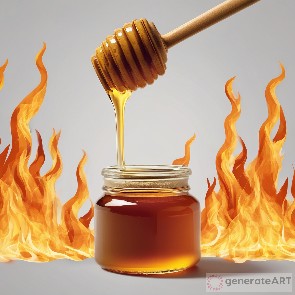 Discover the Enigmatic Charm of a Honey Jar with Flames