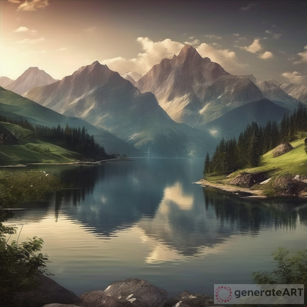 Explore the Breathtaking Landscape: Lake and Mountain View