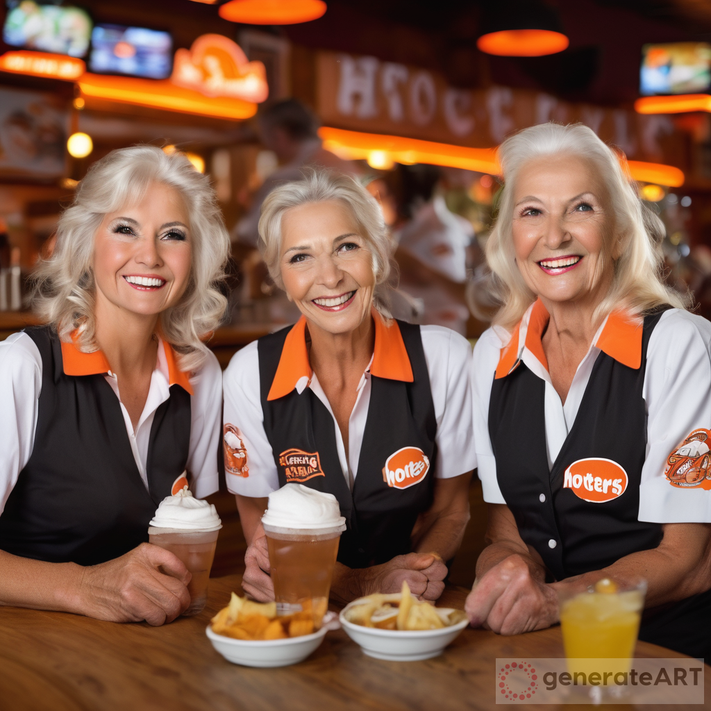 Elderly Waitresses Smiling in Hooters - A Heartwarming Tale