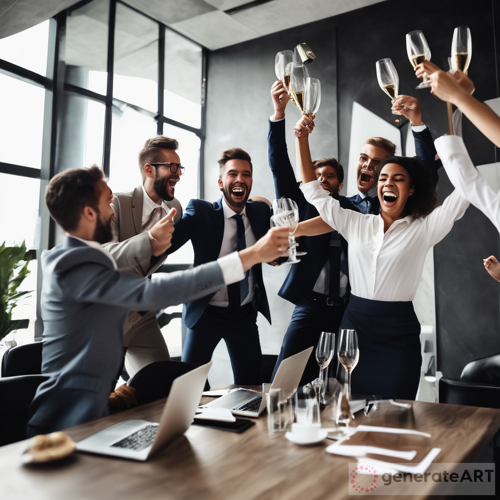 Business Team Celebrating: A Milestone Worth Celebrating