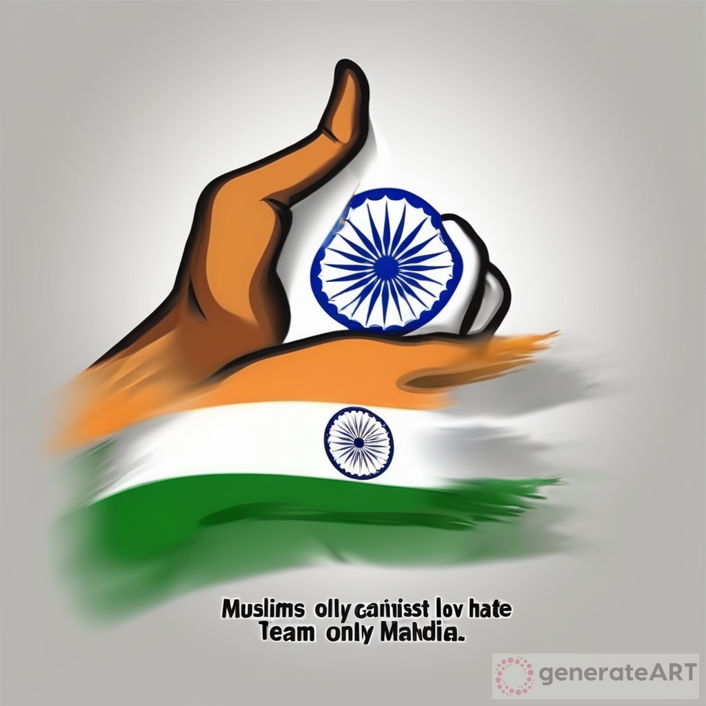 Muslims Against Hate Only Love: Team Mahol Logo with Indian Flag Background