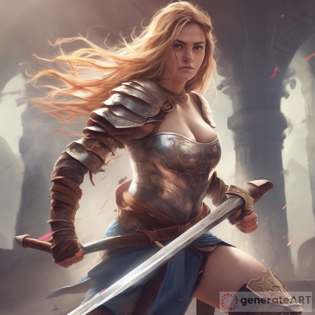 The Legendary Axa Warrior Princess with a Sword Fighting