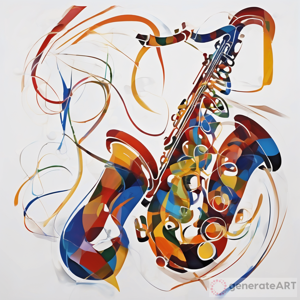 Colorful Abstract Saxophone Player Performance