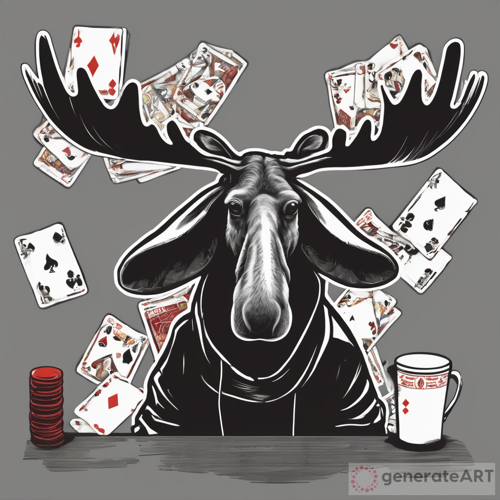 Moose Playing Poker with Black Hoodie: A Fascinating Encounter