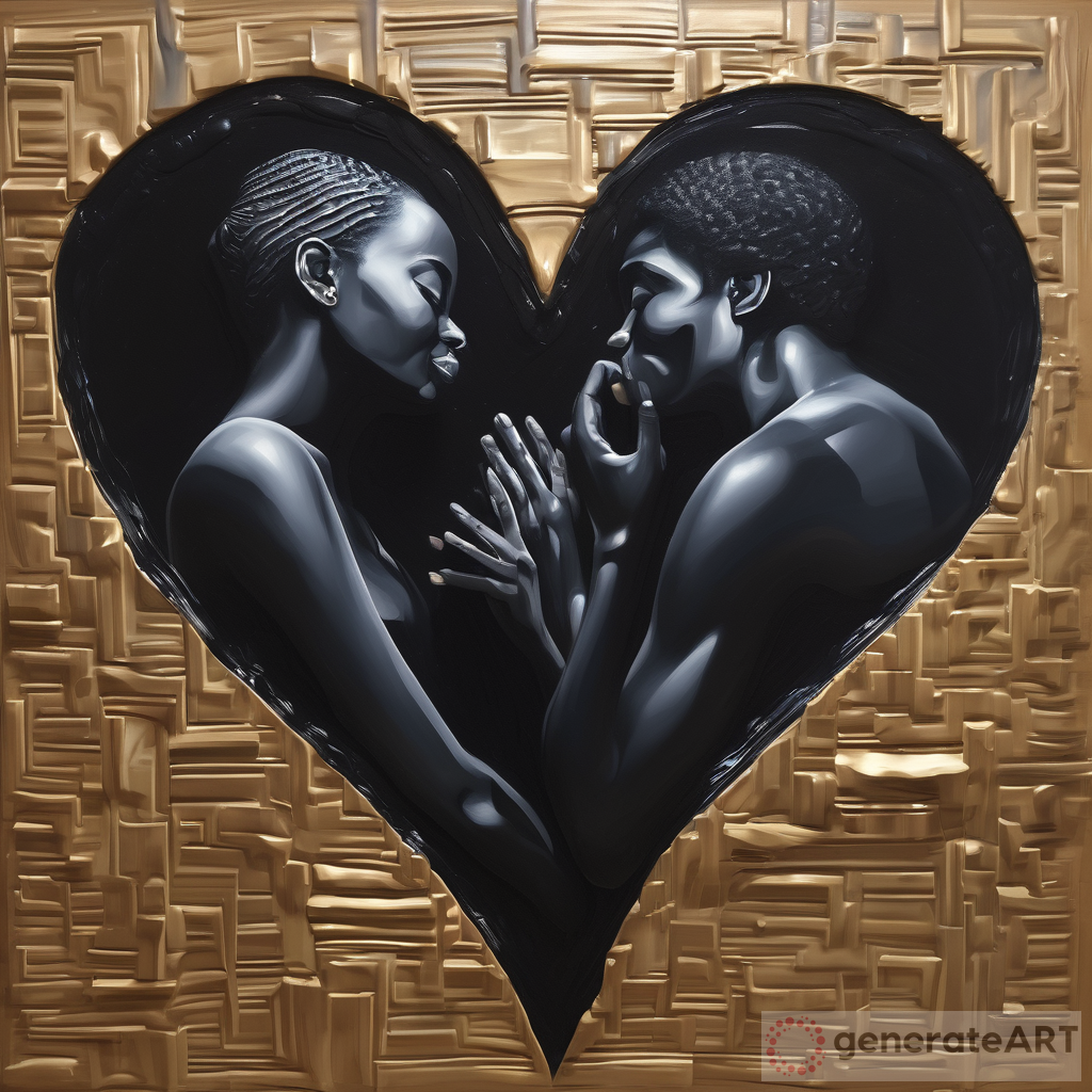 Captivating 3D Black Love Painting: A Mesmerizing Art Form