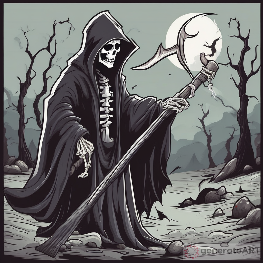 The Dark Humor of the Cartoon Grim Reaper