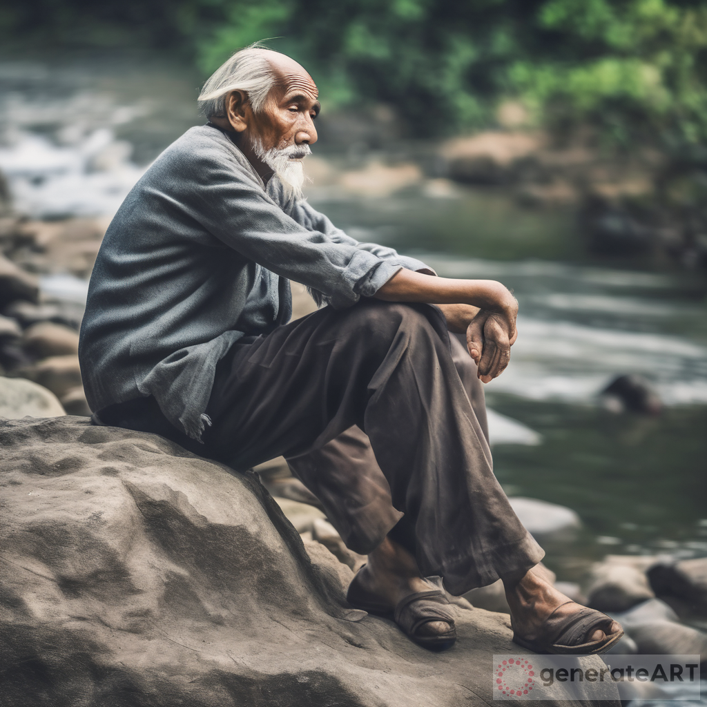 The Lonely Old Man: A Tale of Solitude by the Riverside