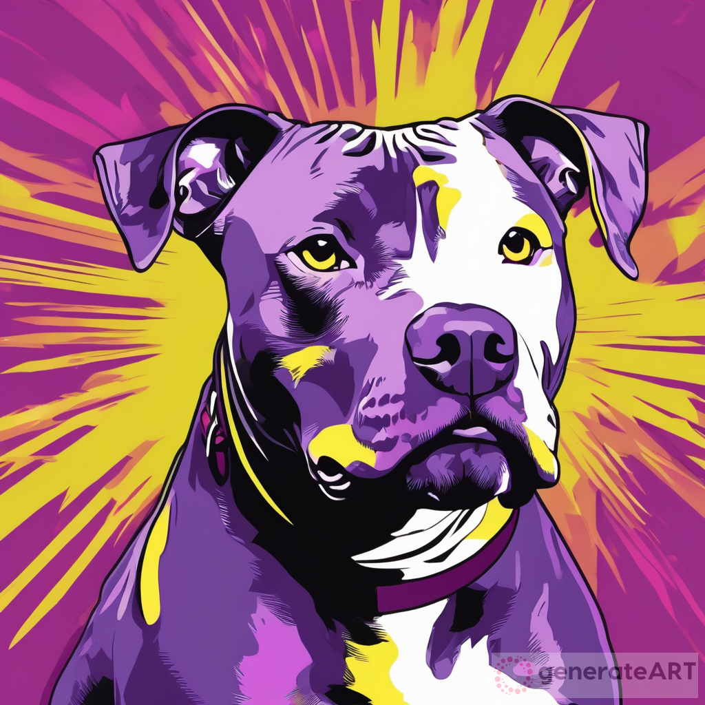 Exploring the Essence of Pop Art: A Captivating Pit Bull in Vibrant Colors