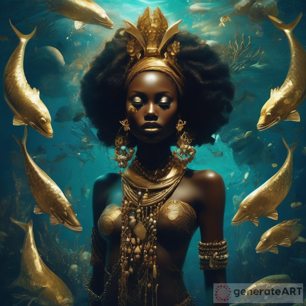 Unveiling the Dark Beauty: African Goddesses as Mermaids