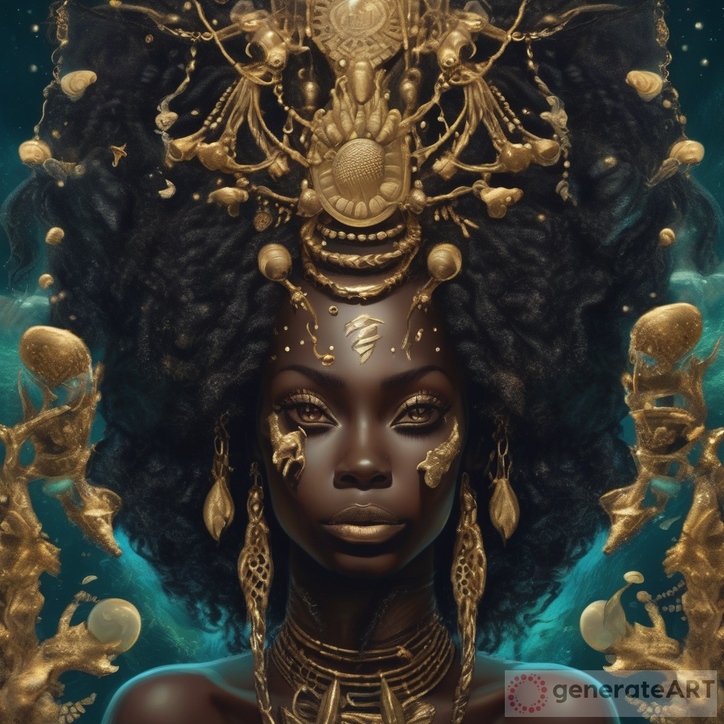 African Goddesses Unleashed: A Pan-African Artwork of Enchanting Mermaids