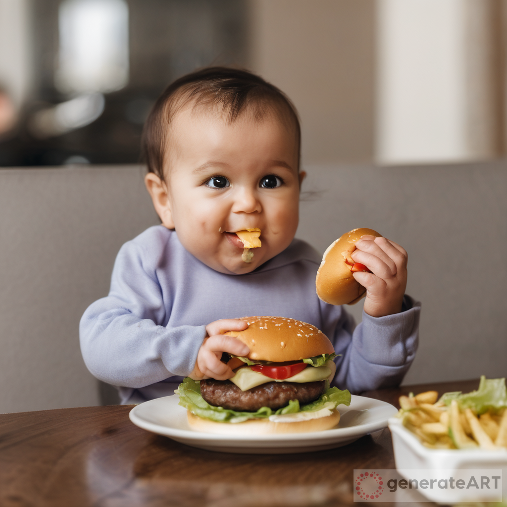The Joy of Discovery: Baby Eating a Burger