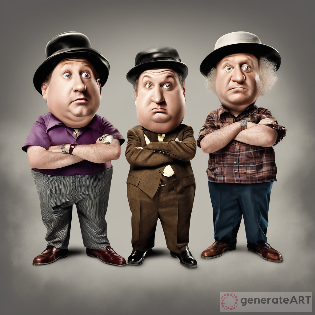 The Three Stooges Classic Comedy Trio GenerateArt(04)