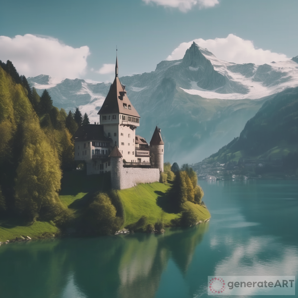 Unveiling the Enchanting Flying Castle Above Switzerland's Scenic Lake