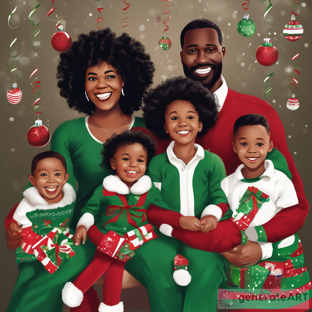 Spreading Christmas Cheer: A Black Family of 5
