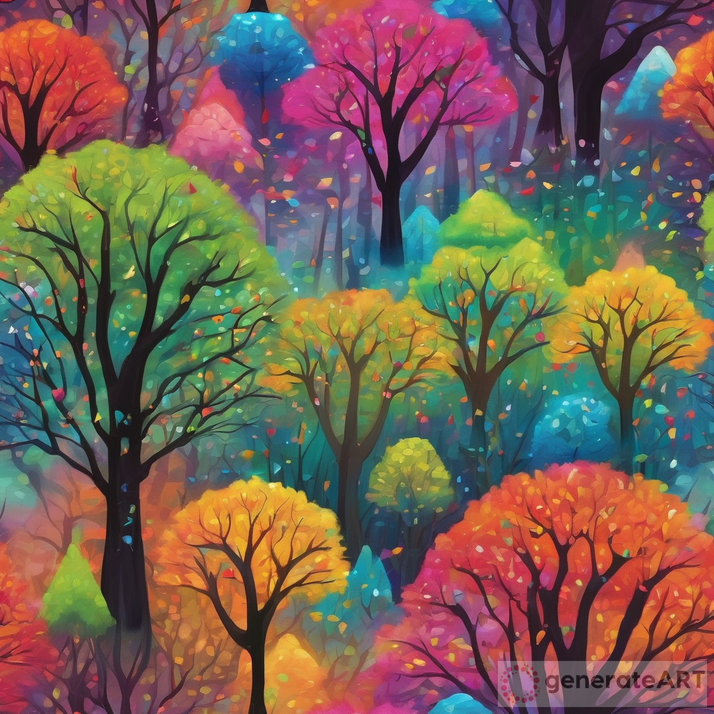 The Enchanting Rainbow Tree Landscape