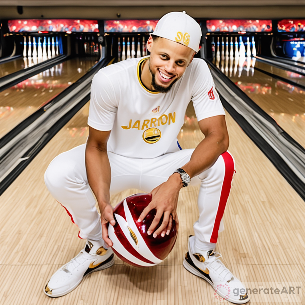 Steph Curry: A Unique Portrayal in a Bowling Jersey with Championship Rings