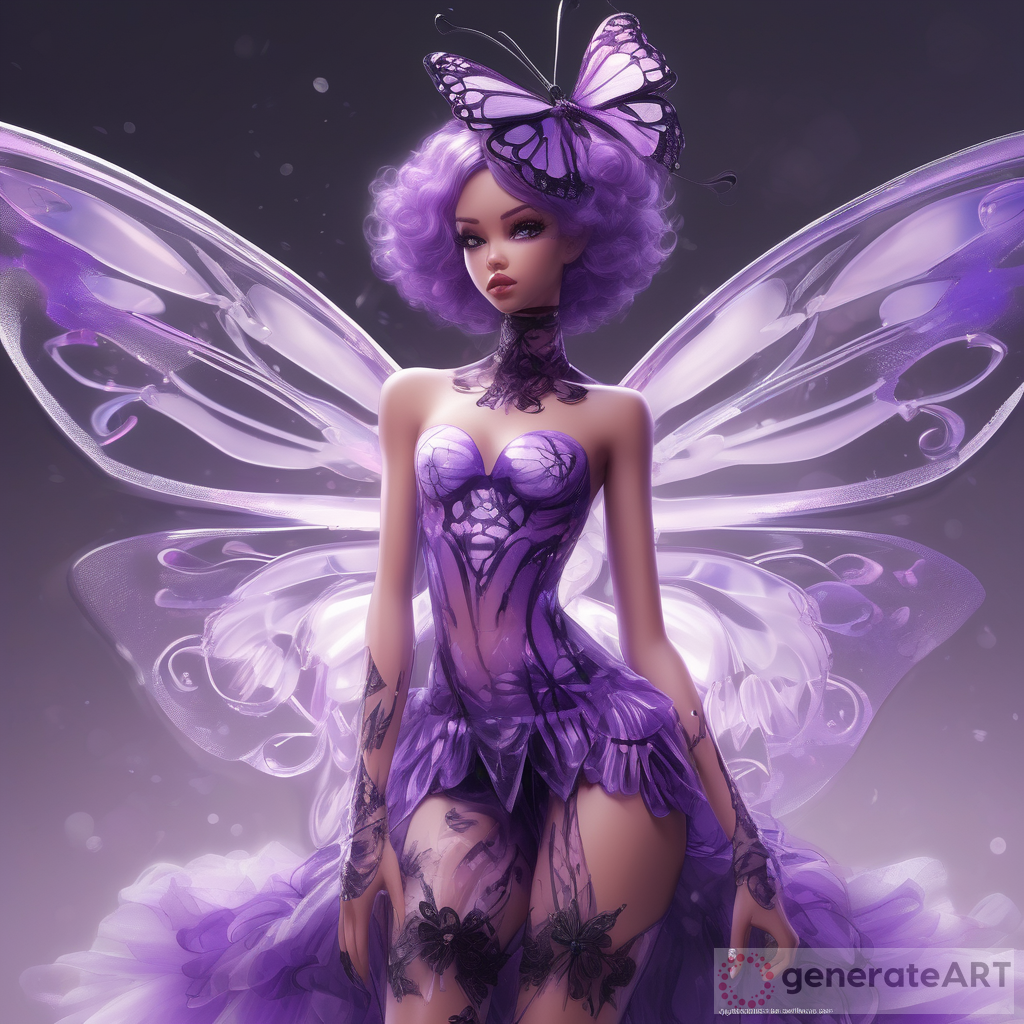 Ultra-Realistic Digital Painting: Extremely-Detailed Woman with Transparent Butterfly Wings