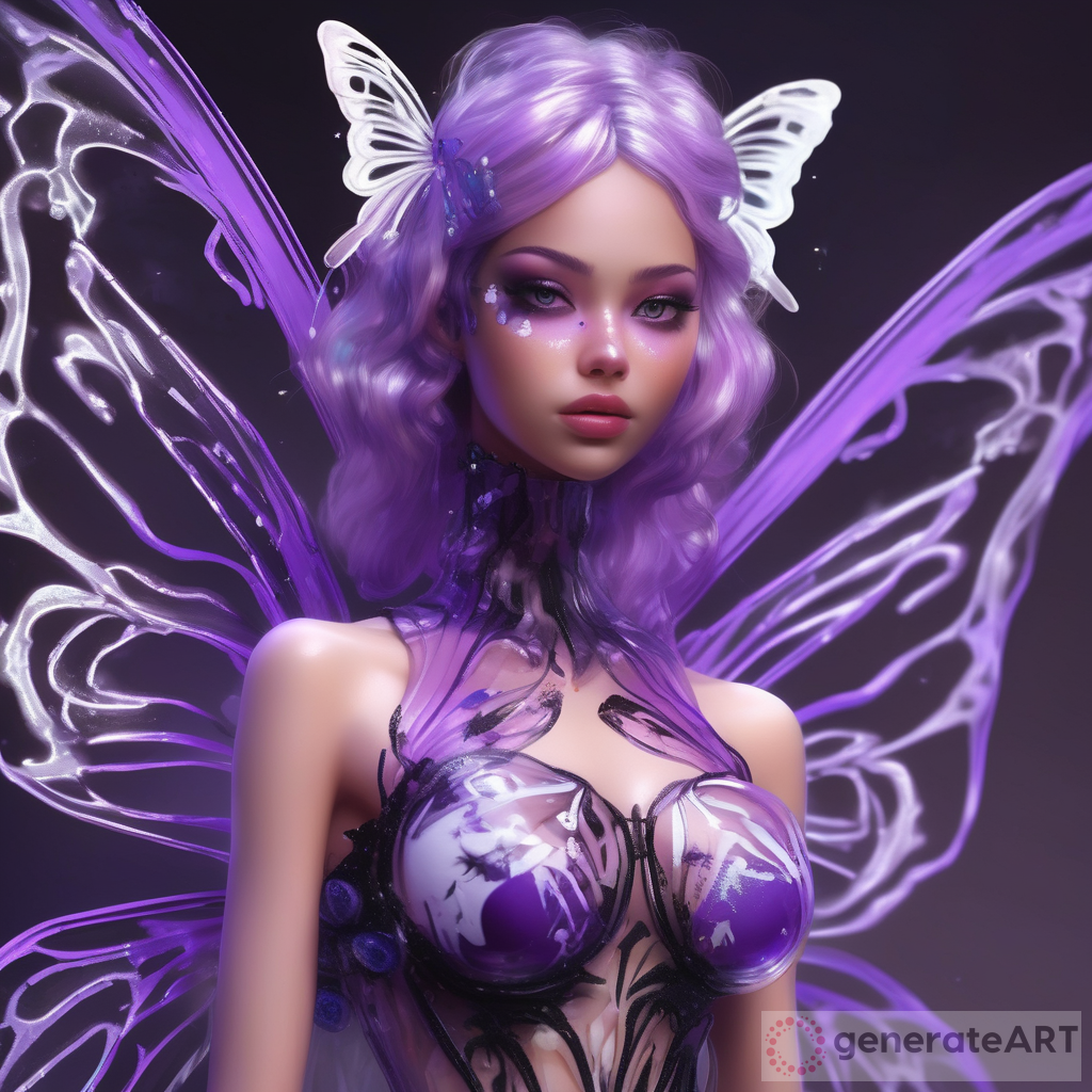 Discover the Trending Digital Painting of an Extremely-Detailed Woman with Transparent Butterfly Wings