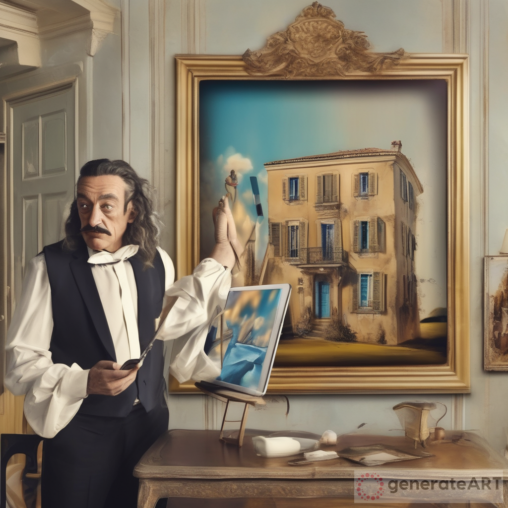 Salvador Dali-inspired Art: Expert Conducts AR House Inspection with Jean-Paul Gautier-Clad Tenant