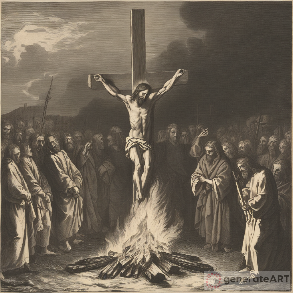 Christ Burning at the Stake - A Dark Chapter in History