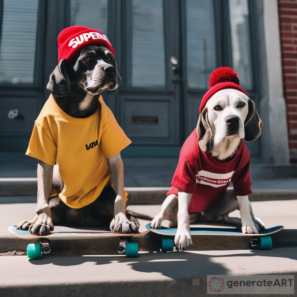 Fashionable Dogs: Dogs Dressed as Humans in Urban City
