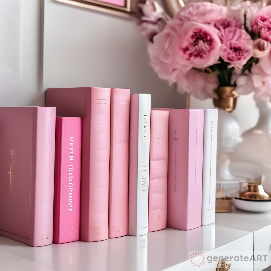 Luxurious Pink and White Decor Books: A Stylish Addition to Your Colorful Living Room