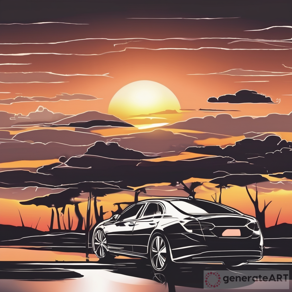 Captivating Car and Sunset: Beauty, Motion, Freedom, and Adventure