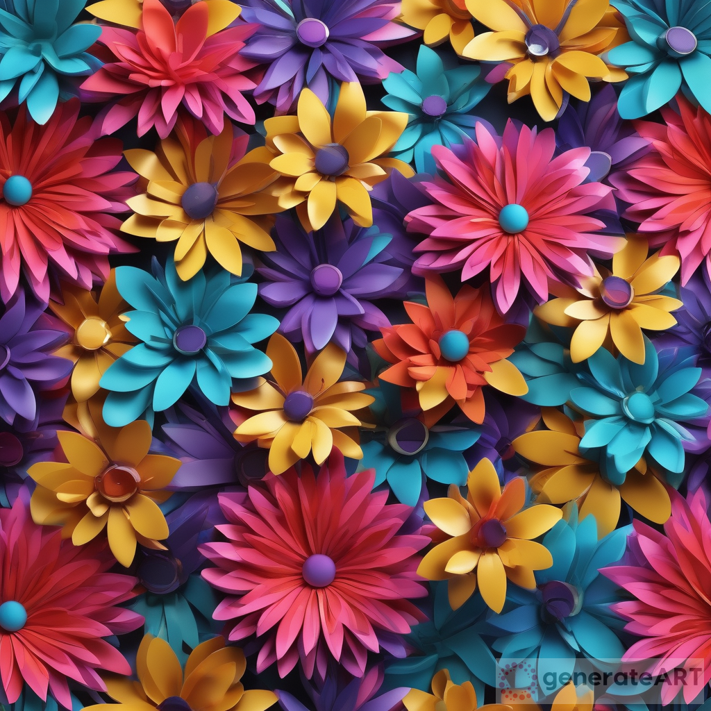 Discover the Beauty of 3D Flowers in Vibrant Colors