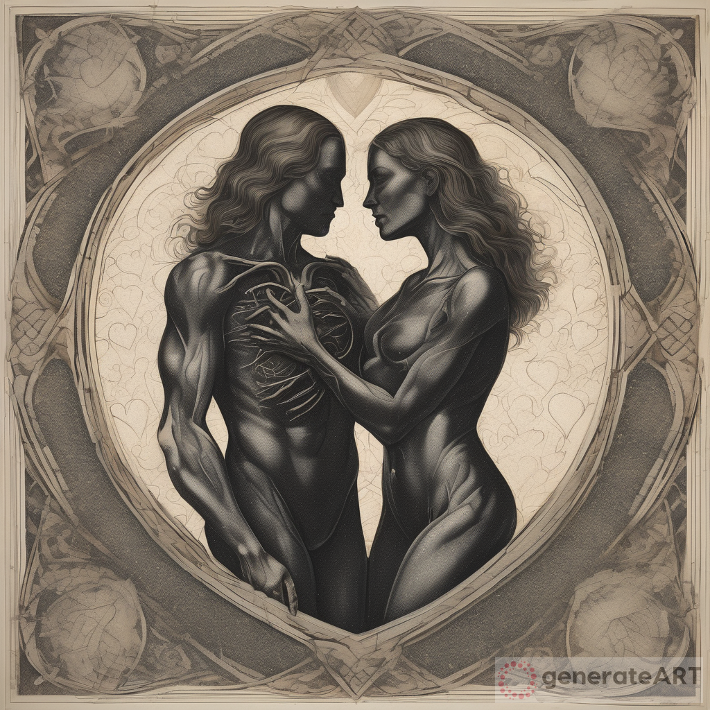 The Symbolic Fusion of Two Hearts: A Photorealistic Tribute