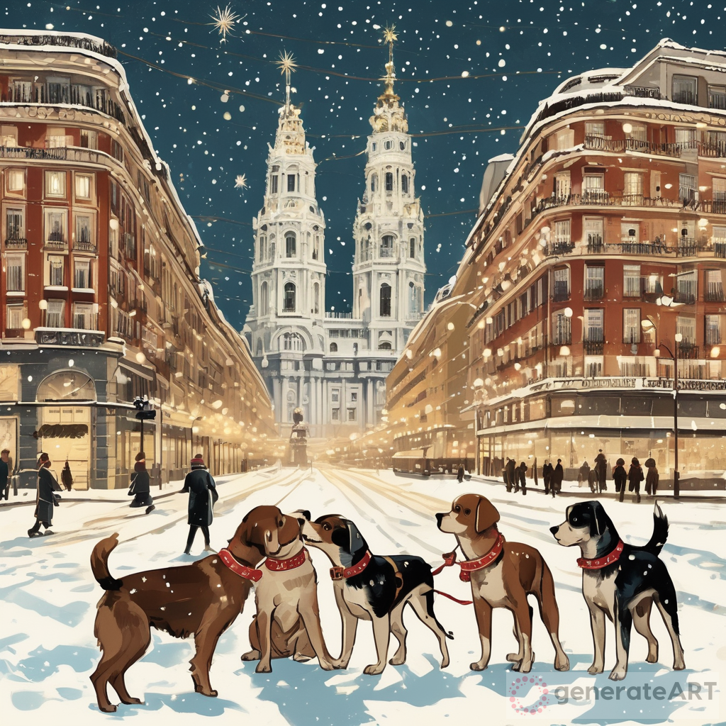Madrid Christmas: A Vintage City Illuminated by Snow, Lights, and Friendly Dogs