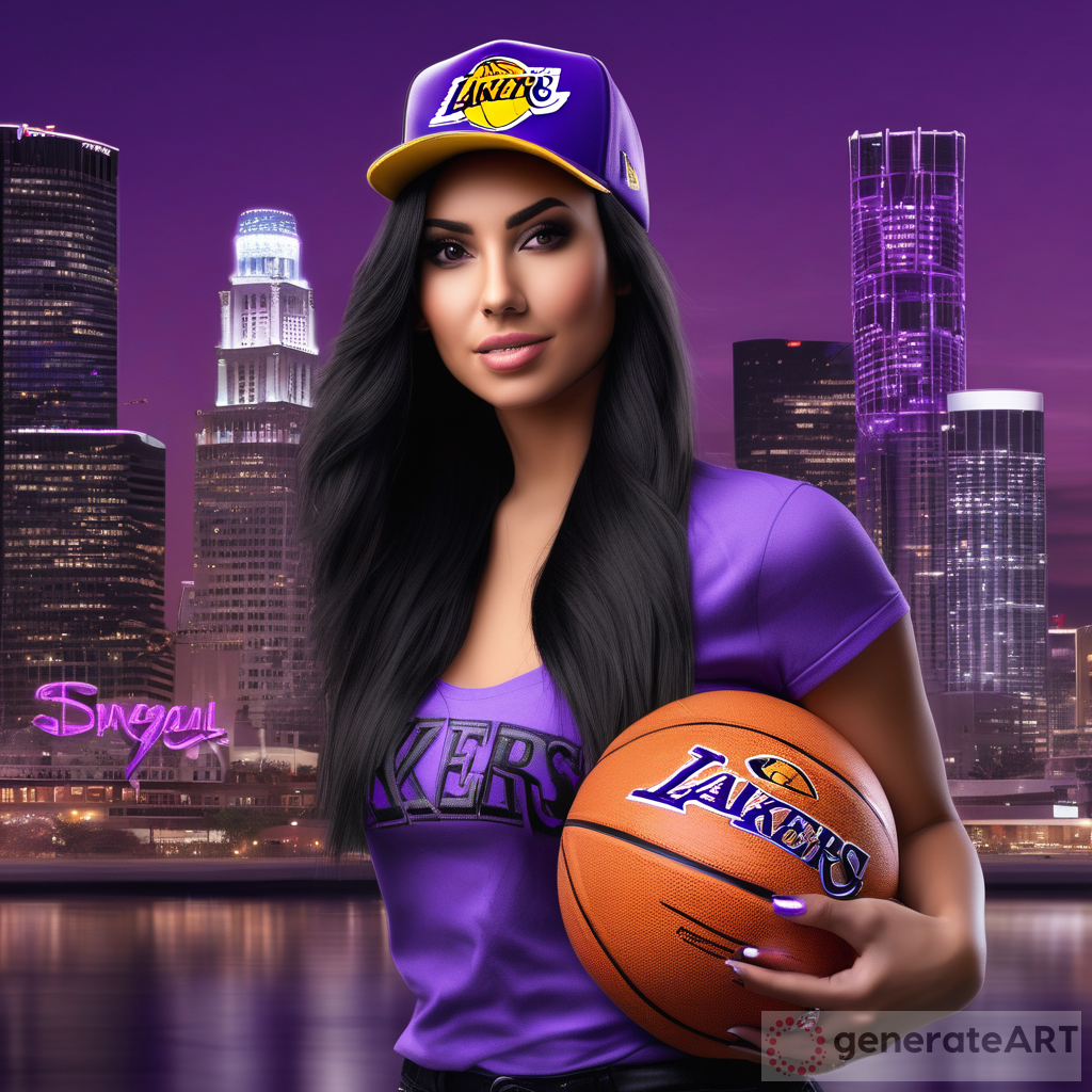 Full Body 3D Ultra Realistic Hispanic Woman in Lakers Cap