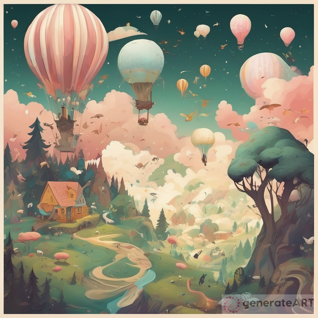 Fly into a Whimsical Dreamlike Landscape - Where Gravity Ceases to Exist