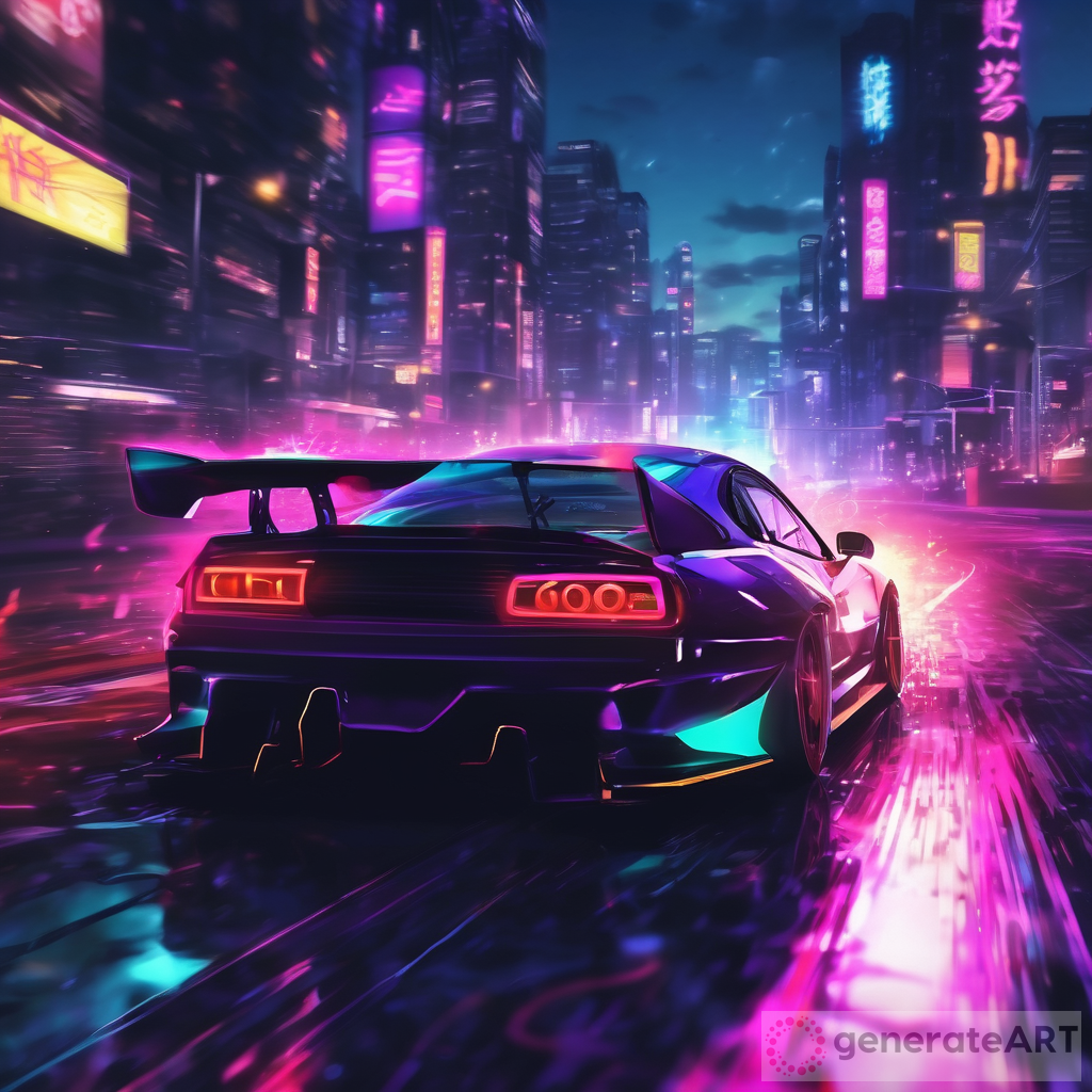 Midnight Speed: Anime-Style Street Racer in a Neon-Lit City