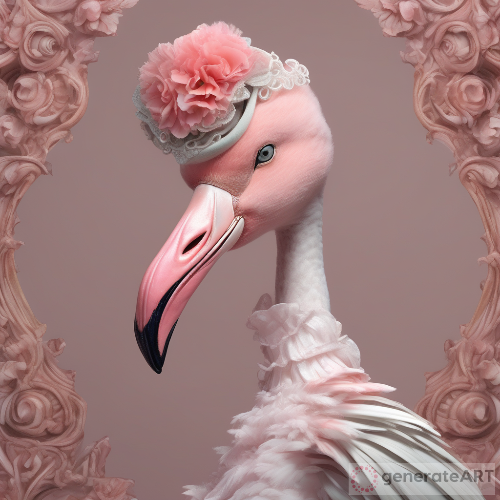Flamingo Fantasia: A Hyper-Realistic Portrait of Avian Beauty