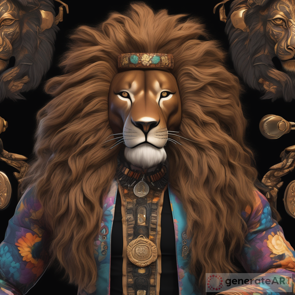 Regality and Power Unleashed: Meet the African-Inspired Male Lion Character