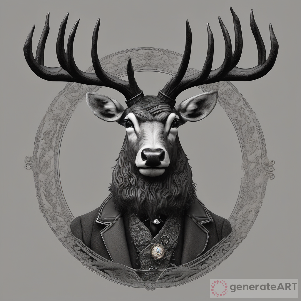 Highland Moor-Inspired Male Stag Character: A Hyper-Realistic Portrait ...