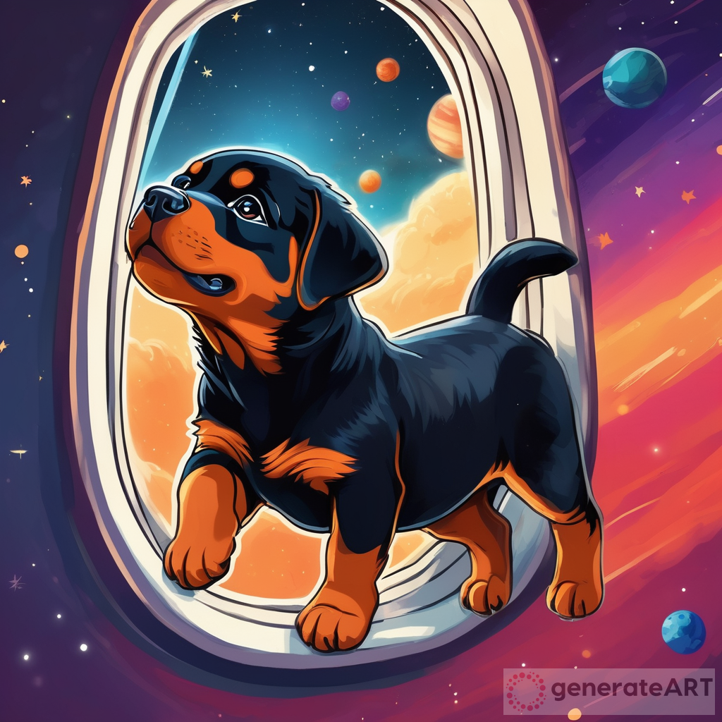 Rottweiler Puppy's Extraordinary Space Adventure