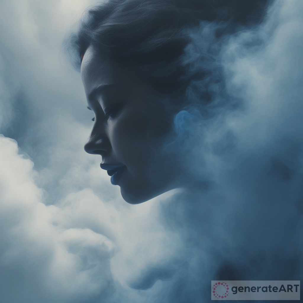 Smudge: An Enigmatic Transformation of a Woman into Vapor and Dark Clouds