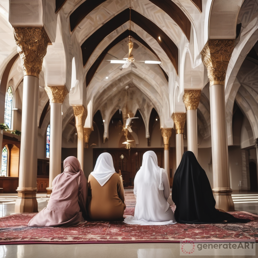 Islamic Women in a Beautiful Church: Embracing Cultural Diversity