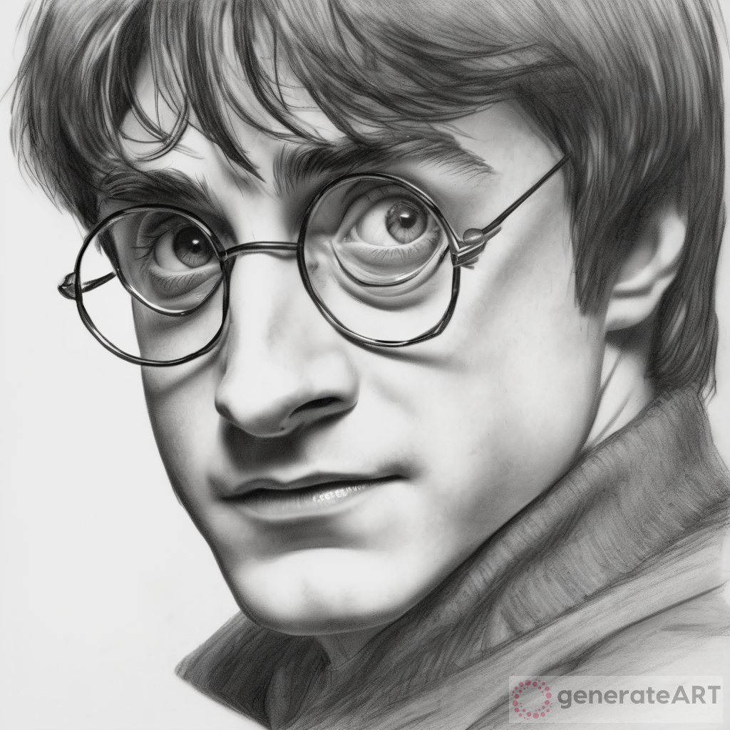 Traditional Hand Pencil Sketch of Harry Potter GenerateArt