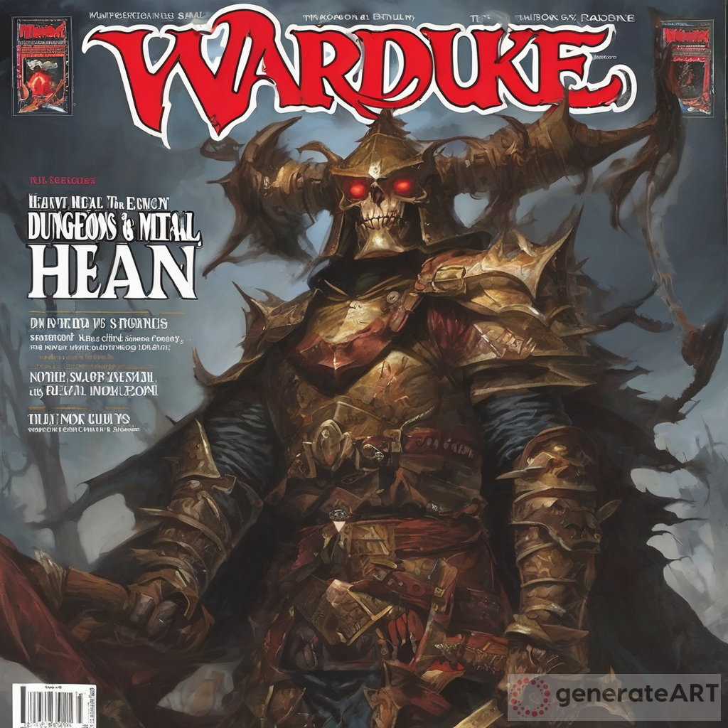 Warduke of Dungeons & Dragons on the cover of Heavy Metal Magazine