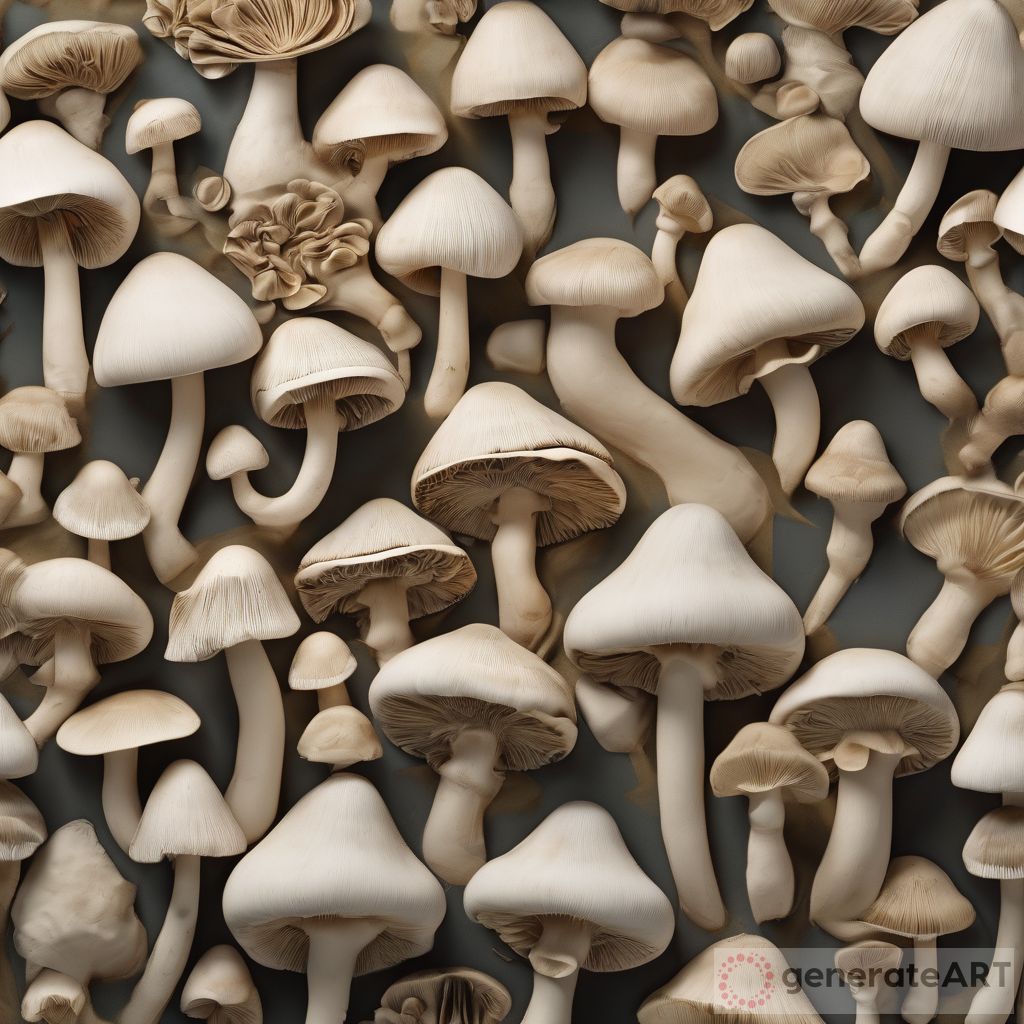 Exploring Hidden Beauty: Abstract Masterpieces Inspired by Mushroom Details