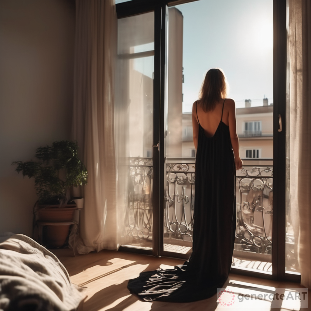The Allure of a Woman in a Thin Black Nightgown | Ultra-Realistic and Cinematic Photo