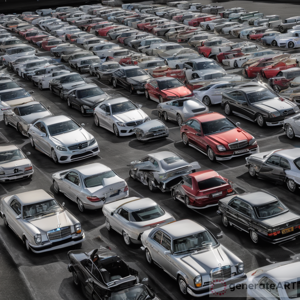 A Captivating Display: Hundreds of Mercedes-Benz Cars on a Table
