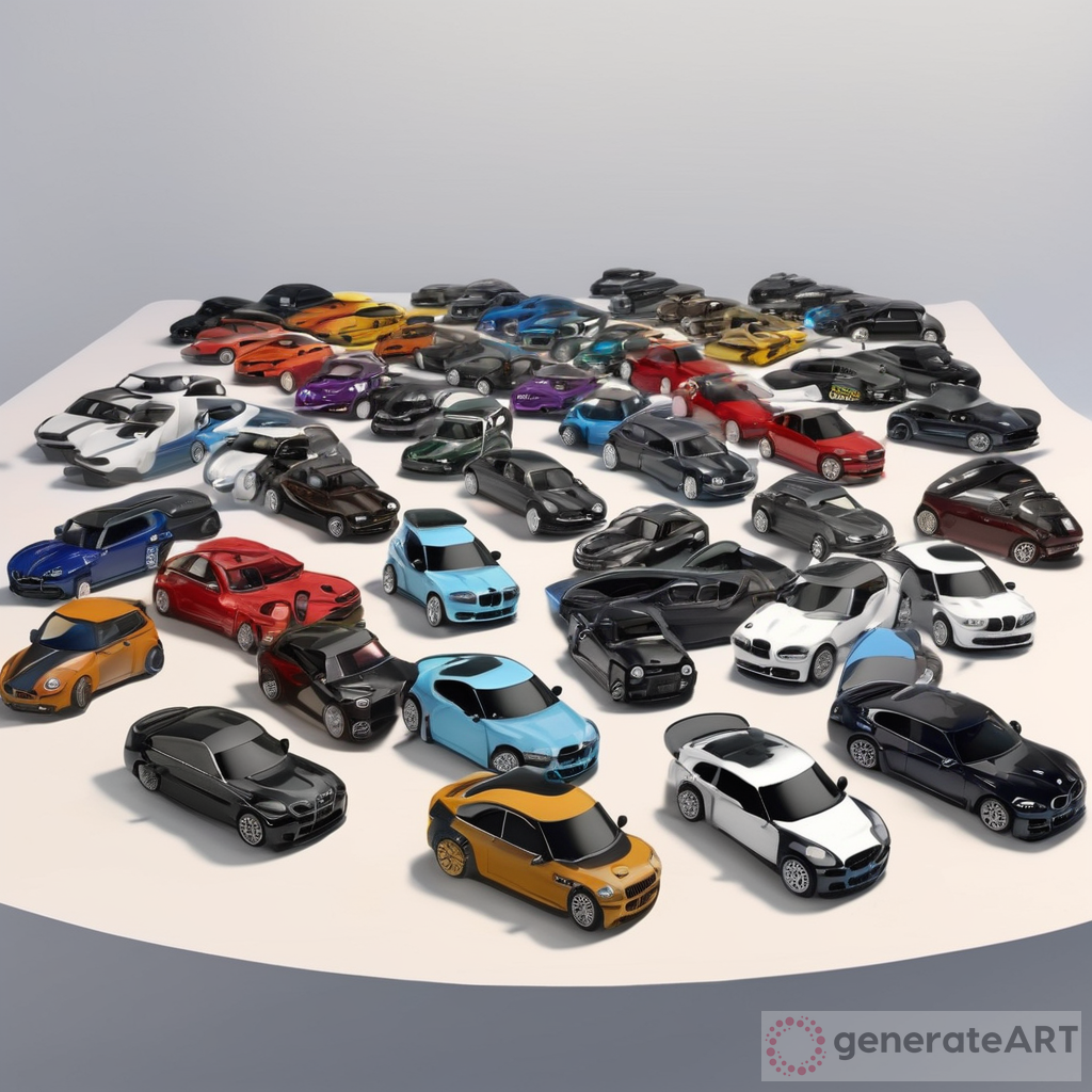 Mini BMW Cars Galore: A Spectacular Display on a Table