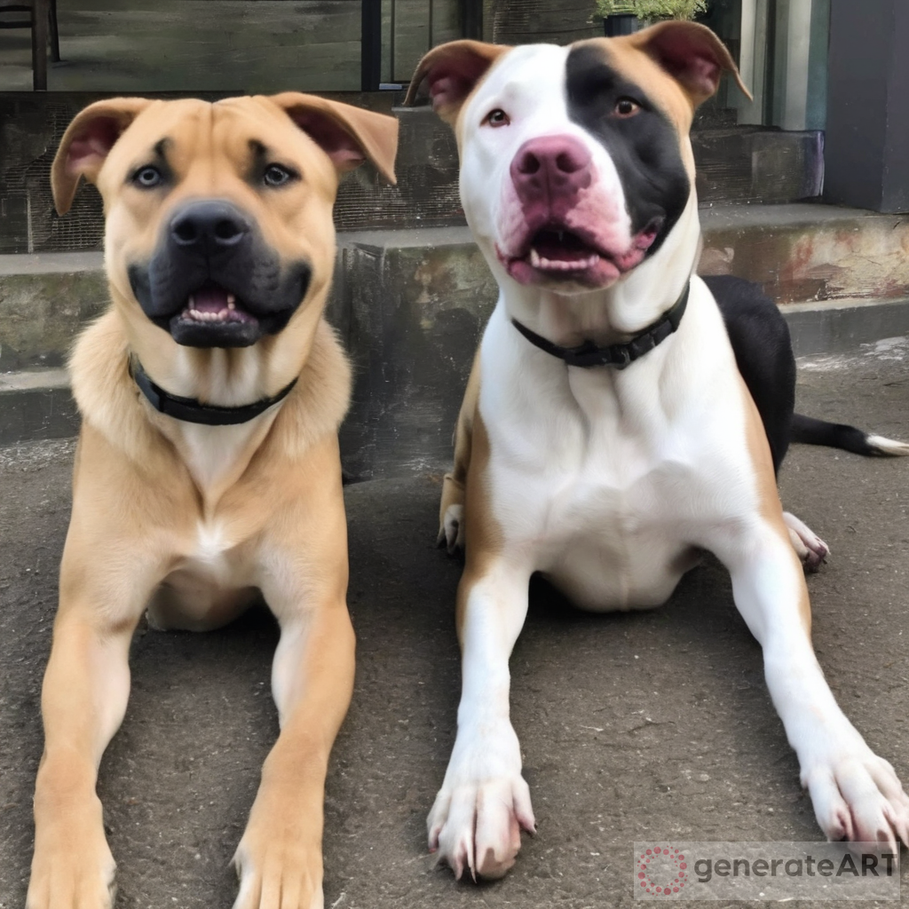 Meet a White American Bully & Pit Bull Mix with Black Markings and a