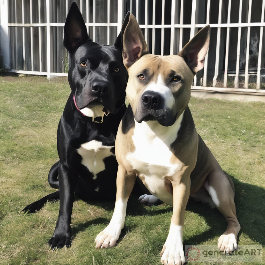 Meet an Adorable Mix of Black & White American Bully, Pit bull, and German Shepherd Permananes